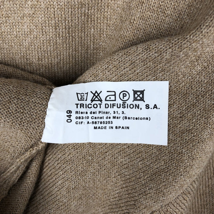 Pierre Cardin V-neck acrylic x wool knit sweater, made in Spain, men's size XXXL equivalent. wool Beige type Vintage Second Hand