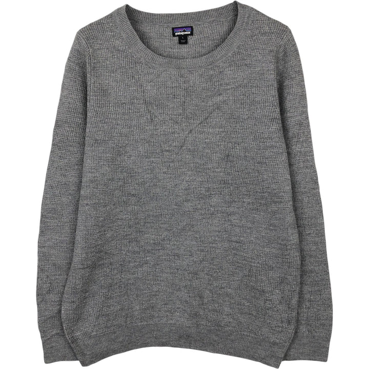 Patagonia 50535FA15 Merino Wool Knit Sweater, Men's Size L (approx.) Merino wool gray type Vintage Second Hand