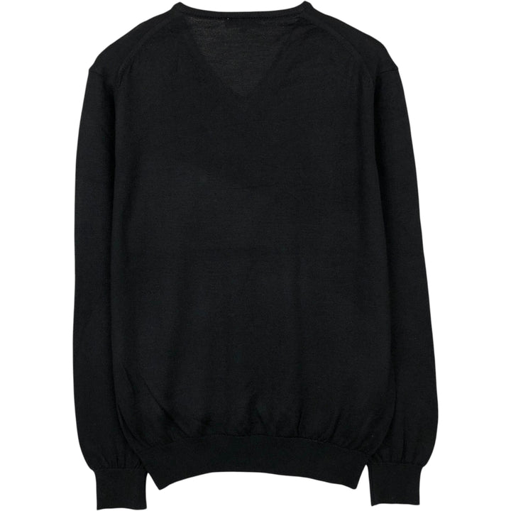 Calvin Klein Golf V-neck Merino Wool x Acrylic Knit Sweater, Men's Size XL (approx.) Merino wool black type Vintage Second Hand