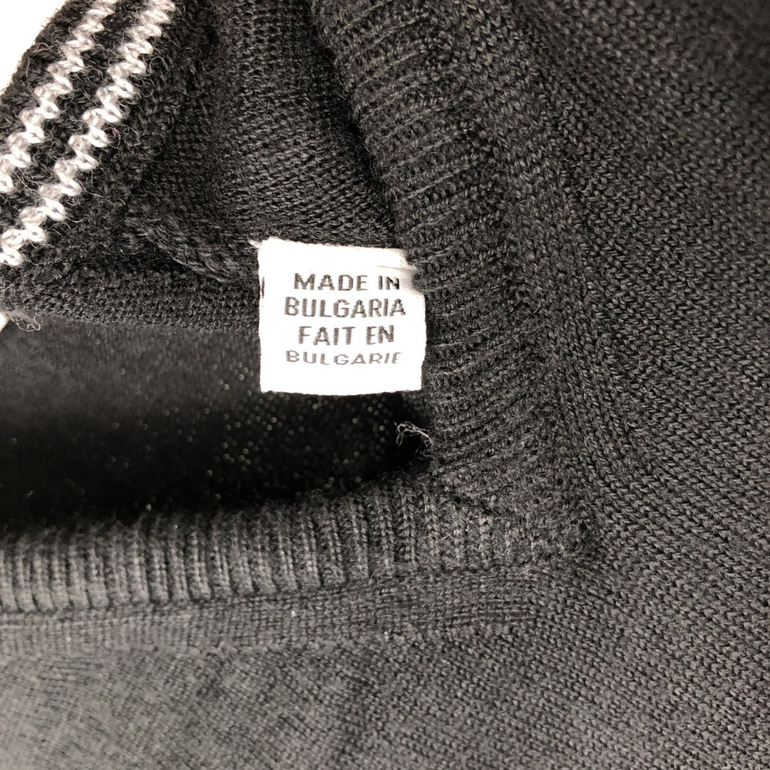 Calvin Klein Golf V-neck Merino Wool x Acrylic Knit Sweater, Men's Size XL (approx.) Merino wool black type Vintage Second Hand