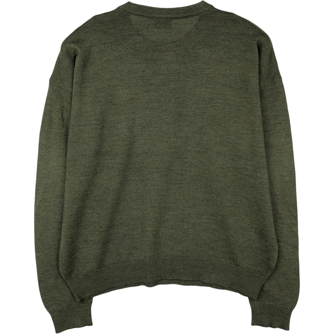 Lacoste Acrylic and Wool Knit Sweater, Men's XL wool Green type dark green Vintage Second Hand