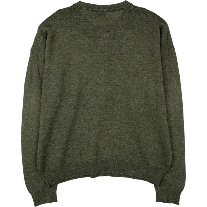 Lacoste Acrylic and Wool Knit Sweater, Men's XL wool Green type dark green Vintage Second Hand