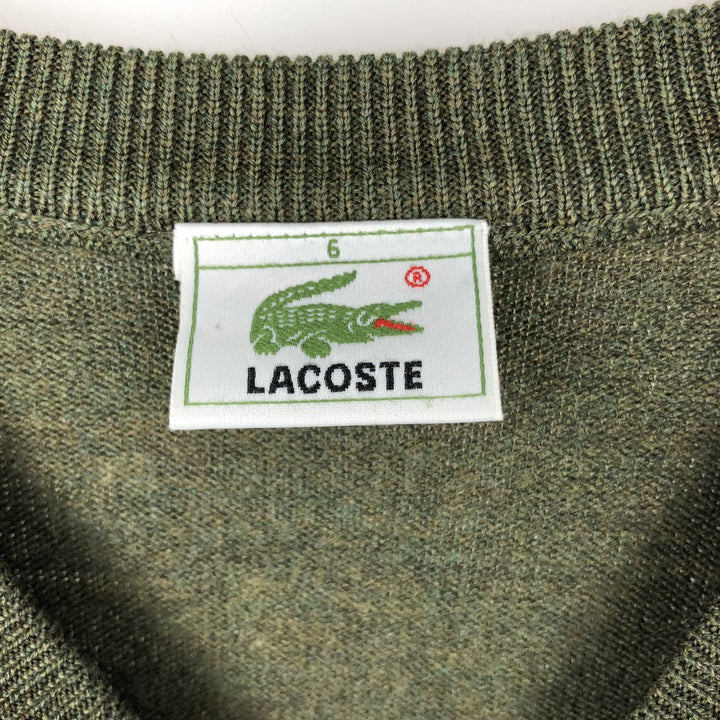 Lacoste Acrylic and Wool Knit Sweater, Men's XL wool Green type dark green Vintage Second Hand
