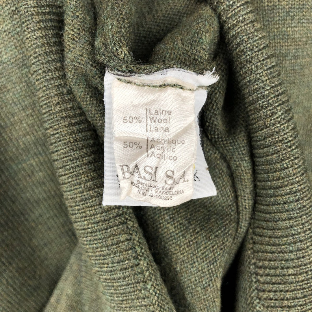 Lacoste Acrylic and Wool Knit Sweater, Men's XL wool Green type dark green Vintage Second Hand