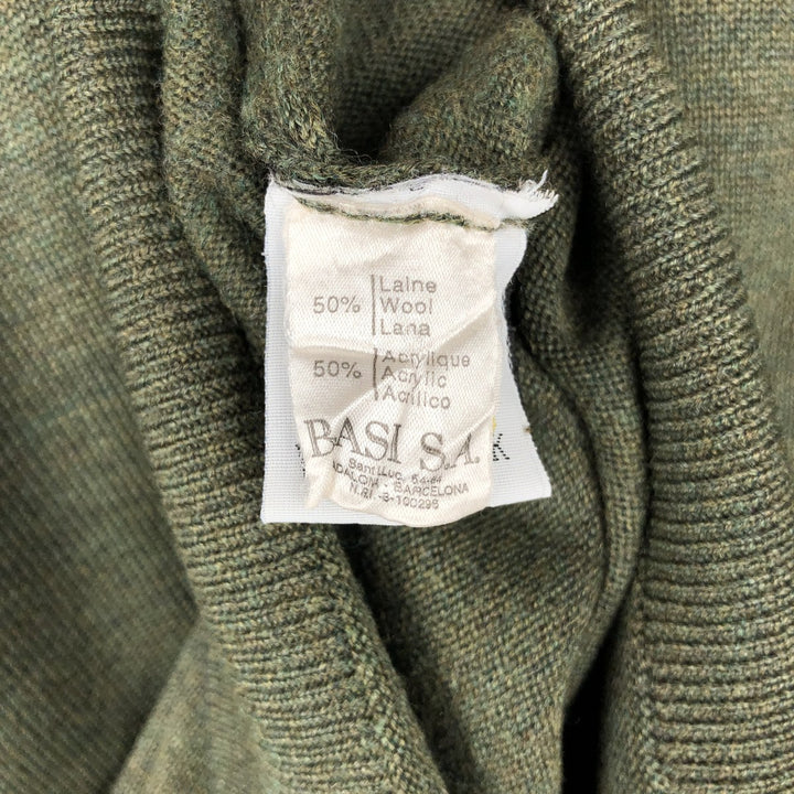 Lacoste Acrylic and Wool Knit Sweater, Men's XL wool Green type dark green Vintage Second Hand
