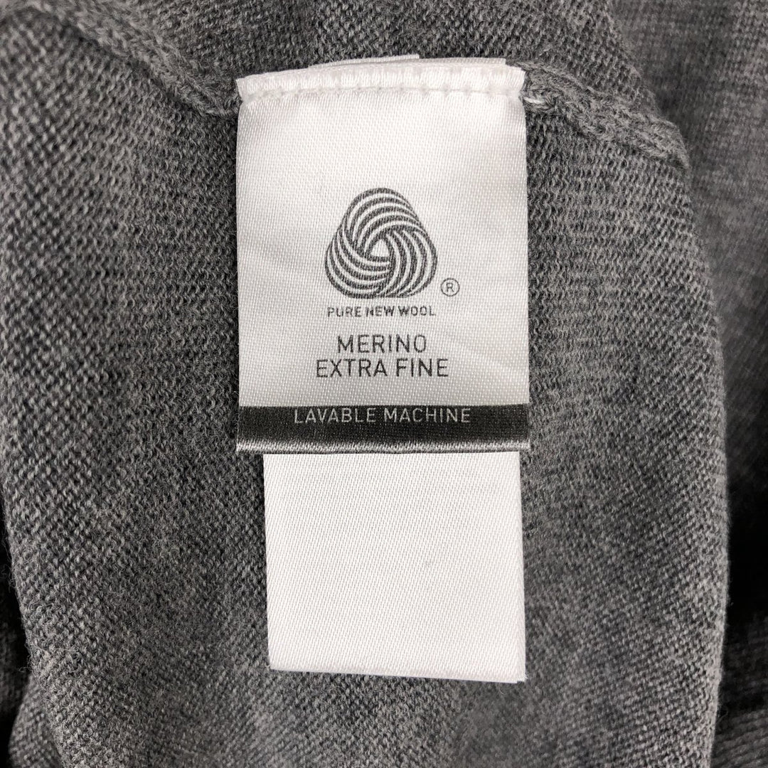 Lacoste V-neck wool knit sweater, men's size M (approx.) wool gray type Vintage Second Hand