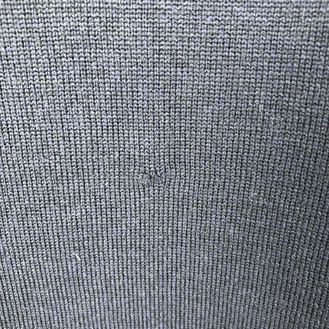 Lacoste V-neck wool knit sweater, made in Spain, men's size XL. wool navy blue type Vintage Second Hand