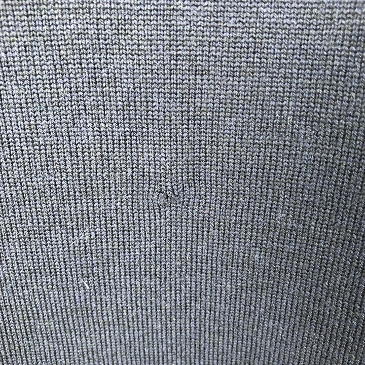 Lacoste V-neck wool knit sweater, made in Spain, men's size XL. wool navy blue type Vintage Second Hand