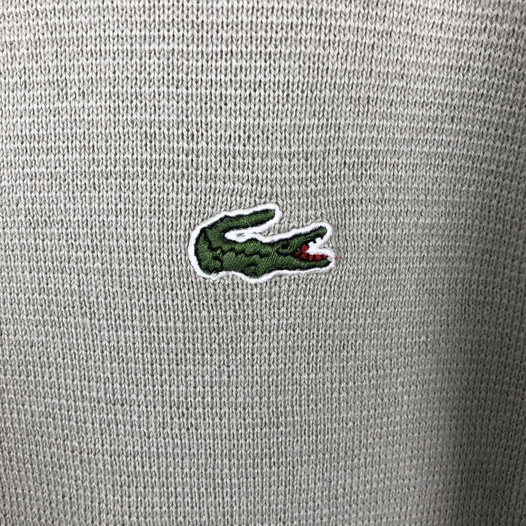 Lacoste Sport Wool x Acrylic Knit Full-Zip Sweater, Men's Size XL wool ivory Vintage Second Hand