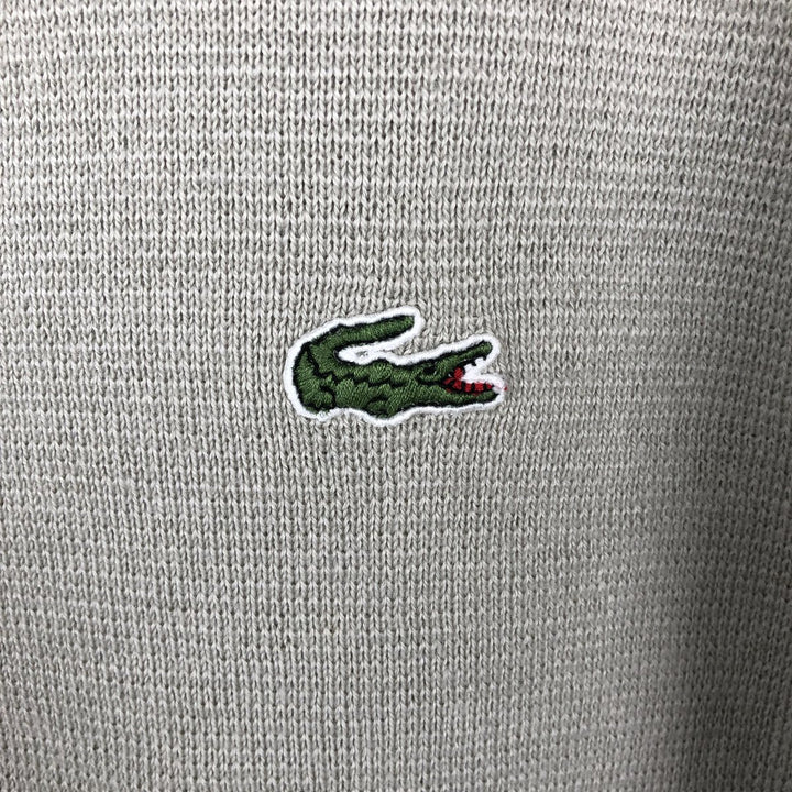 Lacoste Sport Wool x Acrylic Knit Full-Zip Sweater, Men's Size XL wool ivory Vintage Second Hand