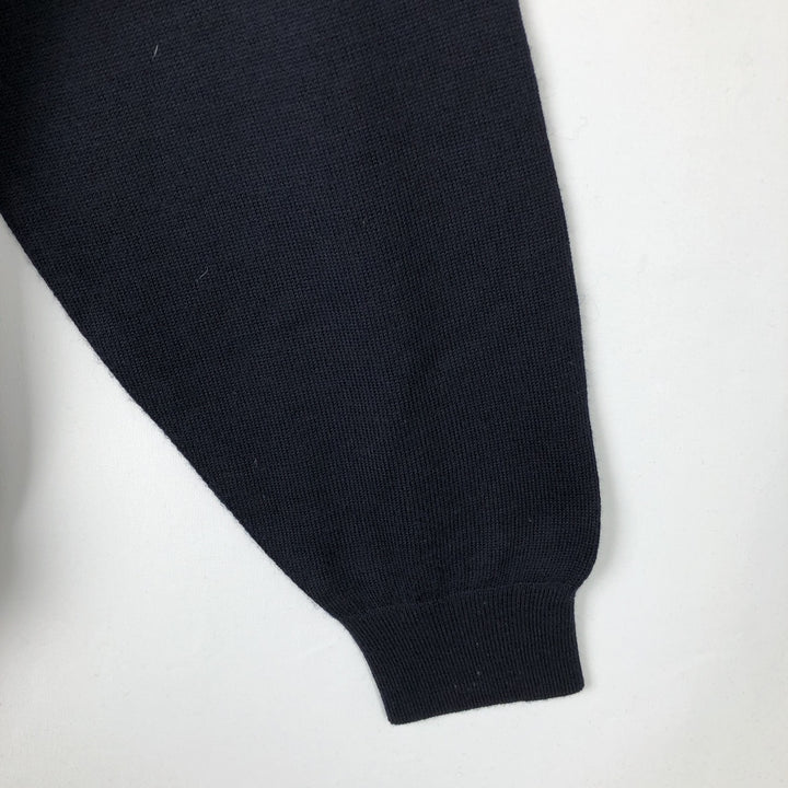 Burberry's London Merino Wool Knit Sweater, Men's Size L Merino wool navy blue type Vintage Second Hand