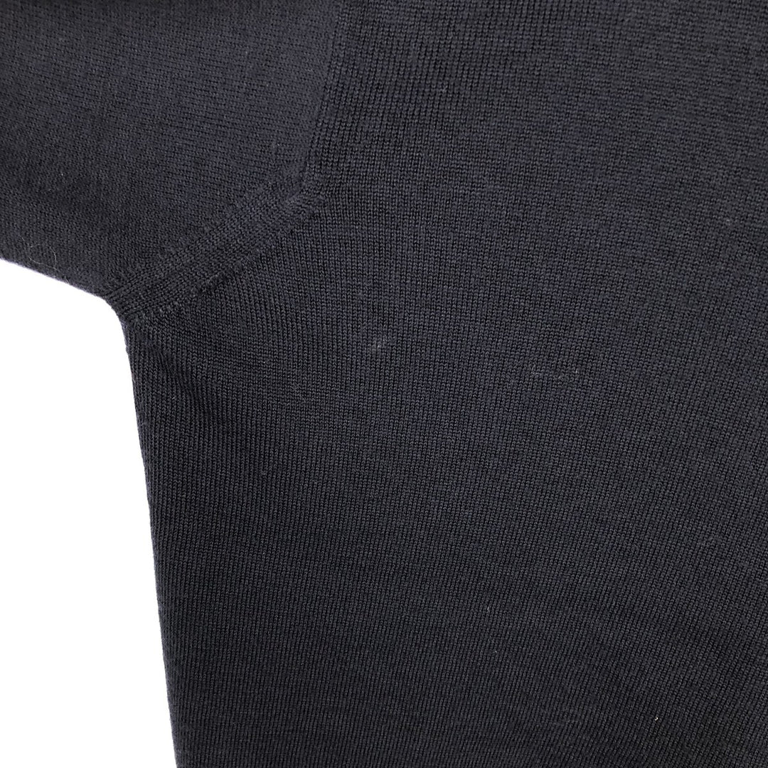 Burberry's London Merino Wool Knit Sweater, Men's Size L Merino wool navy blue type Vintage Second Hand