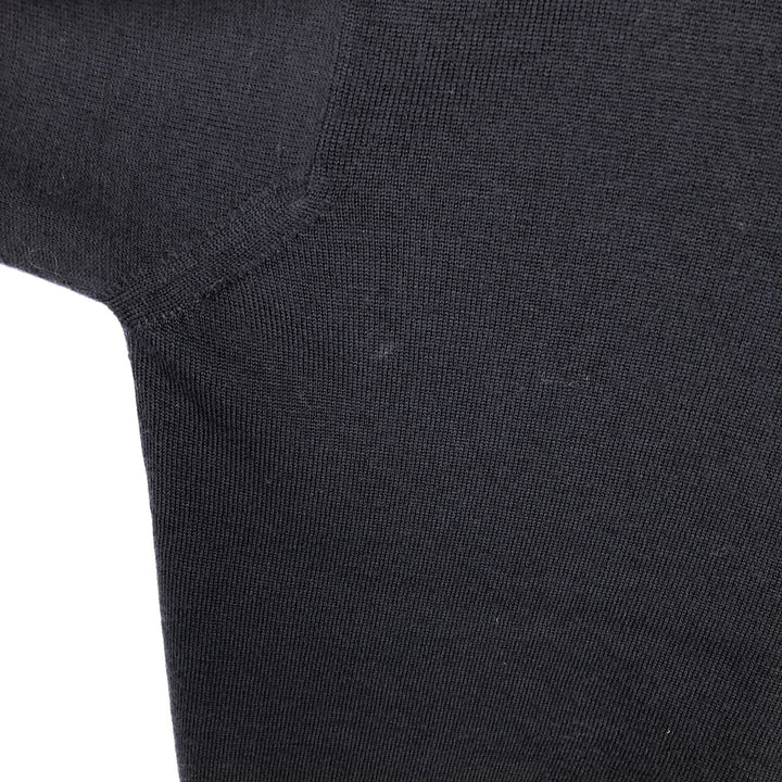 Burberry's London Merino Wool Knit Sweater, Men's Size L Merino wool navy blue type Vintage Second Hand
