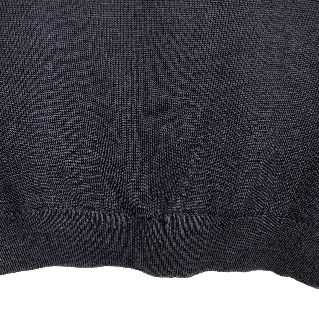 Burberry's London Merino Wool Knit Sweater, Men's Size L Merino wool navy blue type Vintage Second Hand