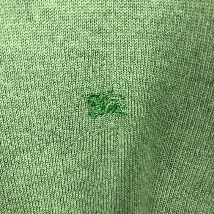 Burberry's London Merino Wool Knit Sweater, Men's Size M (approx.) Merino wool green type yellow green Vintage Second Hand