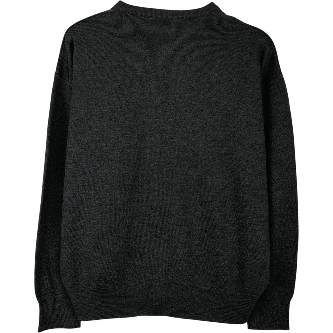 Burberry's BURBERRYS OF LONDON V-neck merino wool knit sweater, men's size L (approx.) Merino wool gray type Vintage Second Hand