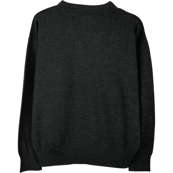Burberry's BURBERRYS OF LONDON V-neck merino wool knit sweater, men's size L (approx.) Merino wool gray type Vintage Second Hand