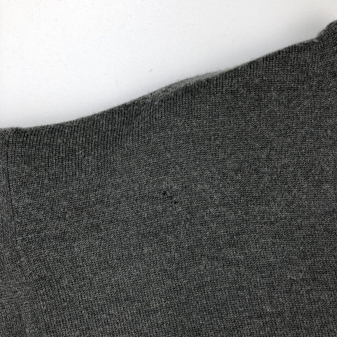 Burberry's BURBERRYS OF LONDON V-neck merino wool knit sweater, men's size L (approx.) Merino wool gray type Vintage Second Hand