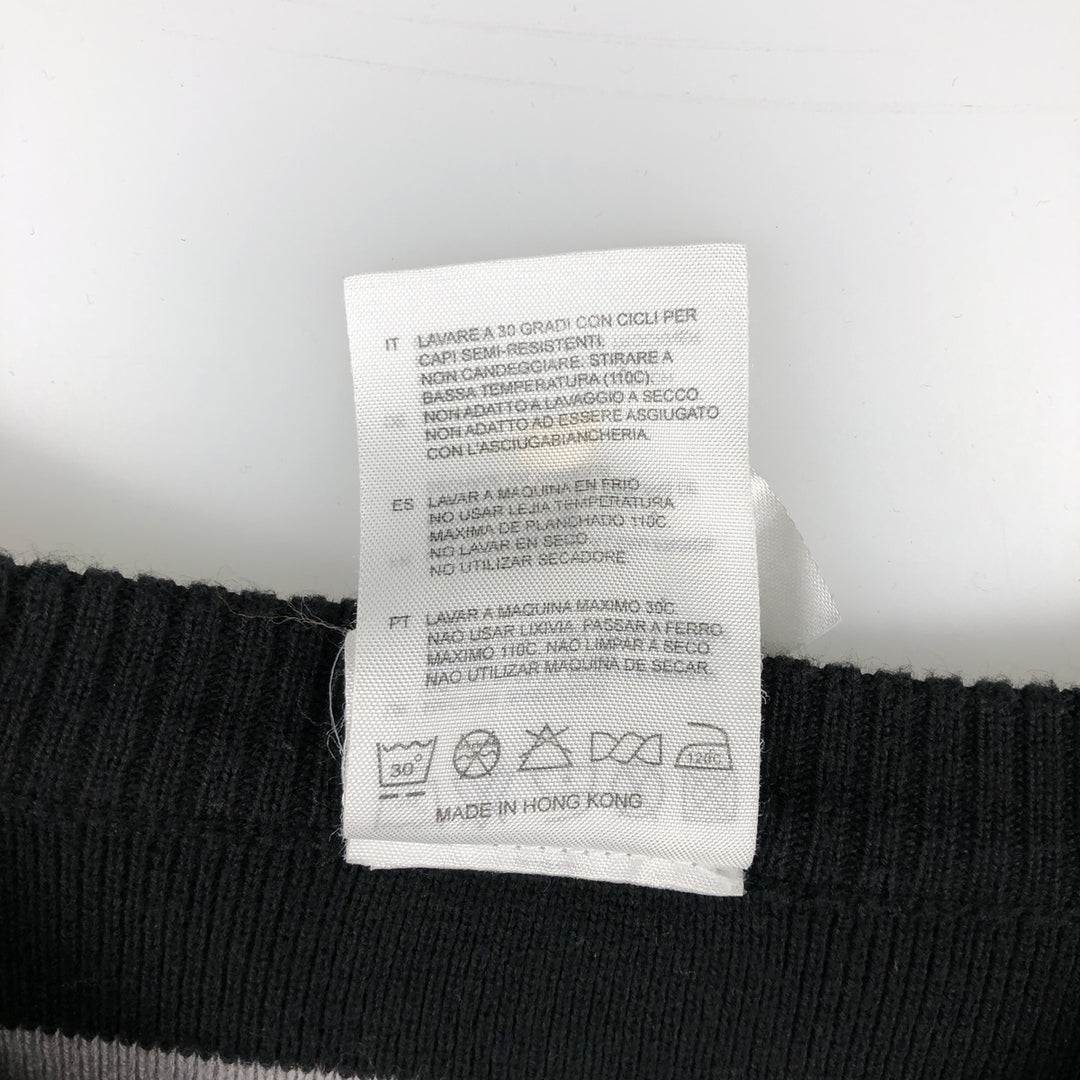 Carhartt Border Pattern Cotton Knit Sweater, Men's Size S (approx.) cotton black type Vintage Second Hand