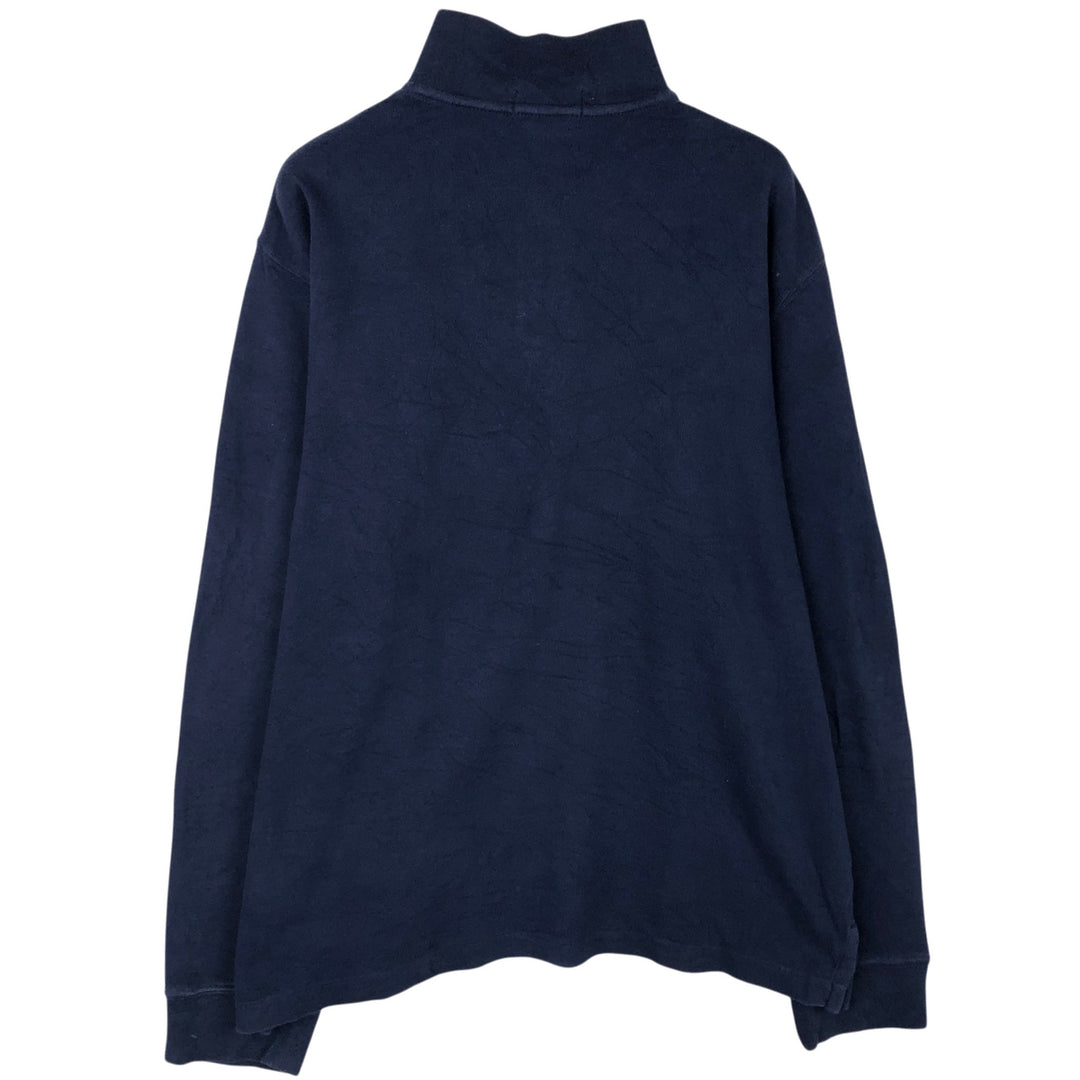 Ralph Lauren POLO RALPH LAUREN ESTATE RIB Cotton Knit Half-Zip Sweater, Men's Size L cotton navy blue type Vintage Second Hand