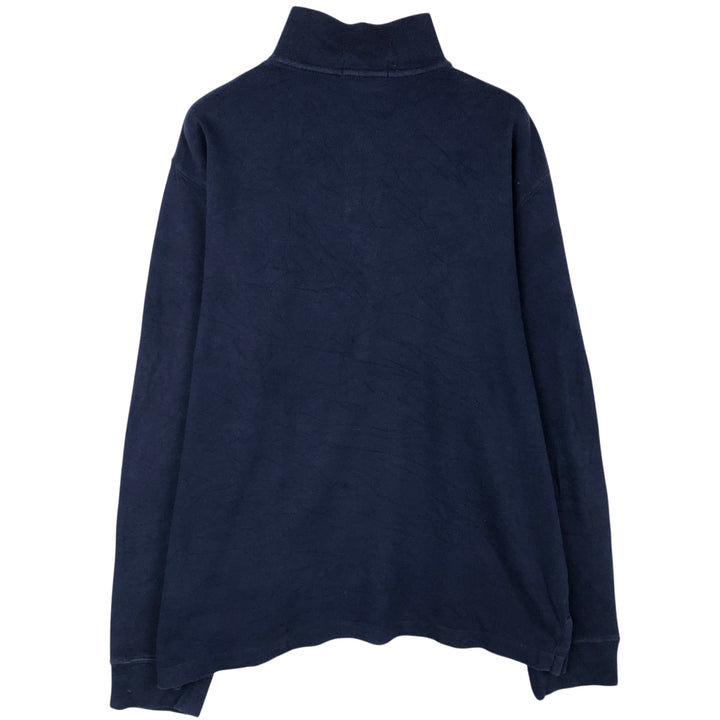 Ralph Lauren POLO RALPH LAUREN ESTATE RIB Cotton Knit Half-Zip Sweater, Men's Size L cotton navy blue type Vintage Second Hand