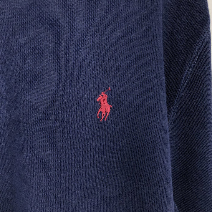 Ralph Lauren POLO RALPH LAUREN ESTATE RIB Cotton Knit Half-Zip Sweater, Men's Size L cotton navy blue type Vintage Second Hand