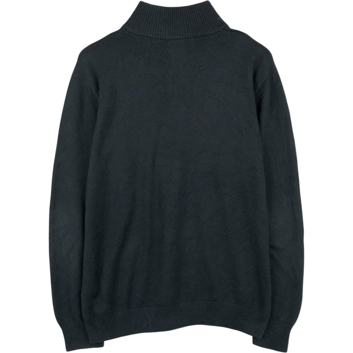 Lacoste LACOSTE France Design Cotton Knit Half-Zip Sweater, Size 6 (Men's XL equivalent) cotton black type Vintage Second Hand