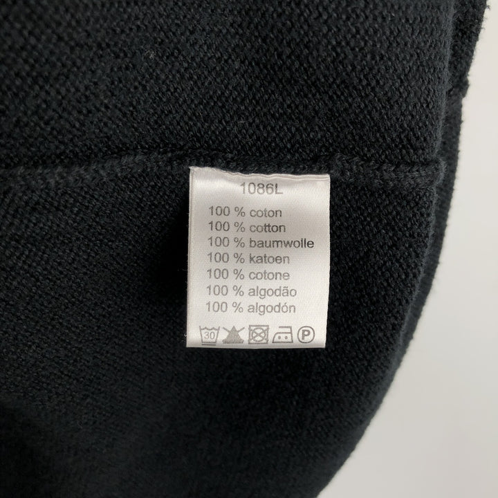Lacoste LACOSTE France Design Cotton Knit Half-Zip Sweater, Size 6 (Men's XL equivalent) cotton black type Vintage Second Hand