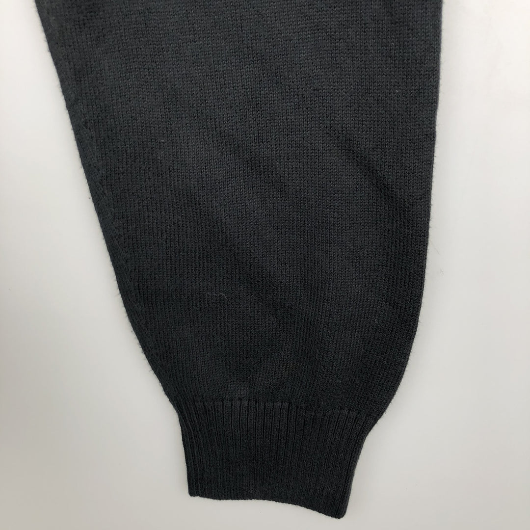 Lacoste LACOSTE France Design Cotton Knit Half-Zip Sweater, Size 6 (Men's XL equivalent) cotton black type Vintage Second Hand
