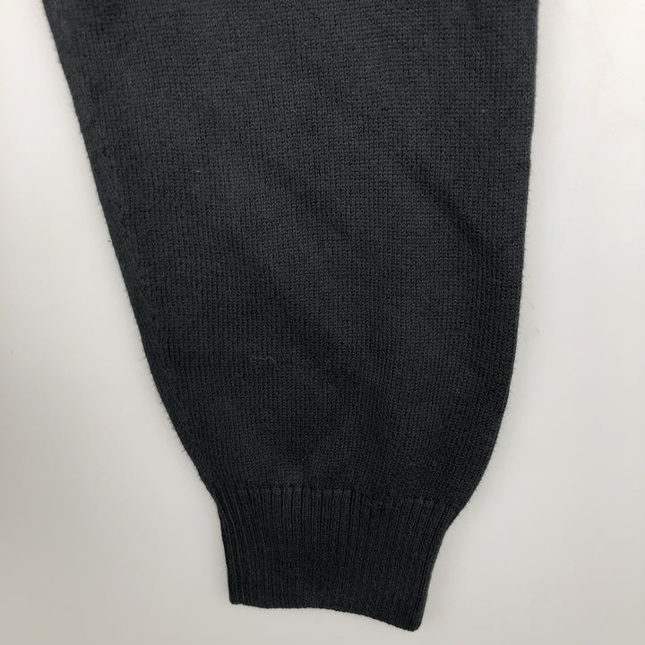 Lacoste LACOSTE France Design Cotton Knit Half-Zip Sweater, Size 6 (Men's XL equivalent) cotton black type Vintage Second Hand