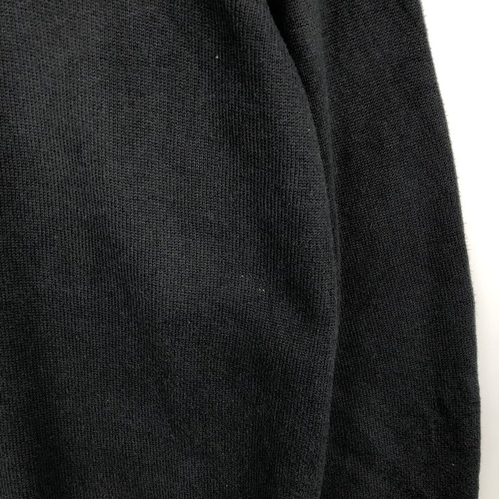 Lacoste LACOSTE France Design Cotton Knit Half-Zip Sweater, Size 6 (Men's XL equivalent) cotton black type Vintage Second Hand