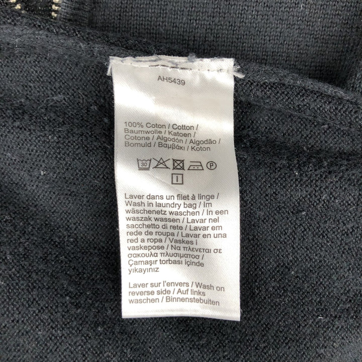 Lacoste Cotton Knit Half-Zip Sweater, Size 4, Men's Medium cotton black type Vintage Second Hand