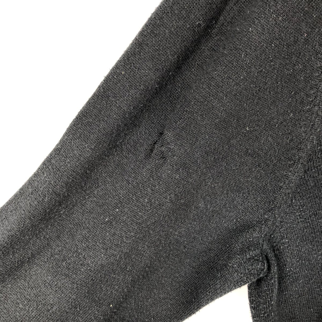 Lacoste Cotton Knit Half-Zip Sweater, Size 4, Men's Medium cotton black type Vintage Second Hand