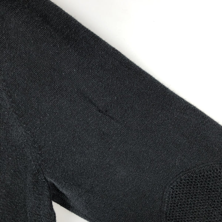 Lacoste Cotton Knit Half-Zip Sweater, Size 4, Men's Medium cotton black type Vintage Second Hand