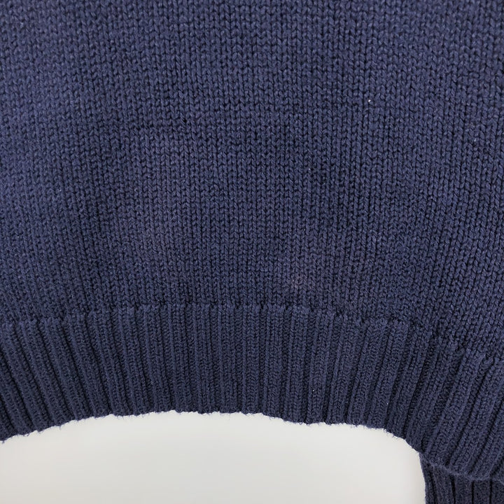 Ralph Lauren POLO by Ralph Lauren Cotton Knit Half Zip Sweater Men's XL cotton navy blue type Vintage Second Hand