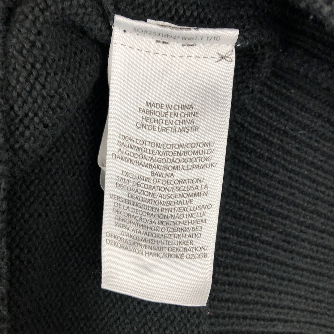 Ralph Lauren POLO RALPH LAUREN Cotton knit half zip sweater Men's size L cotton black type Vintage Second Hand