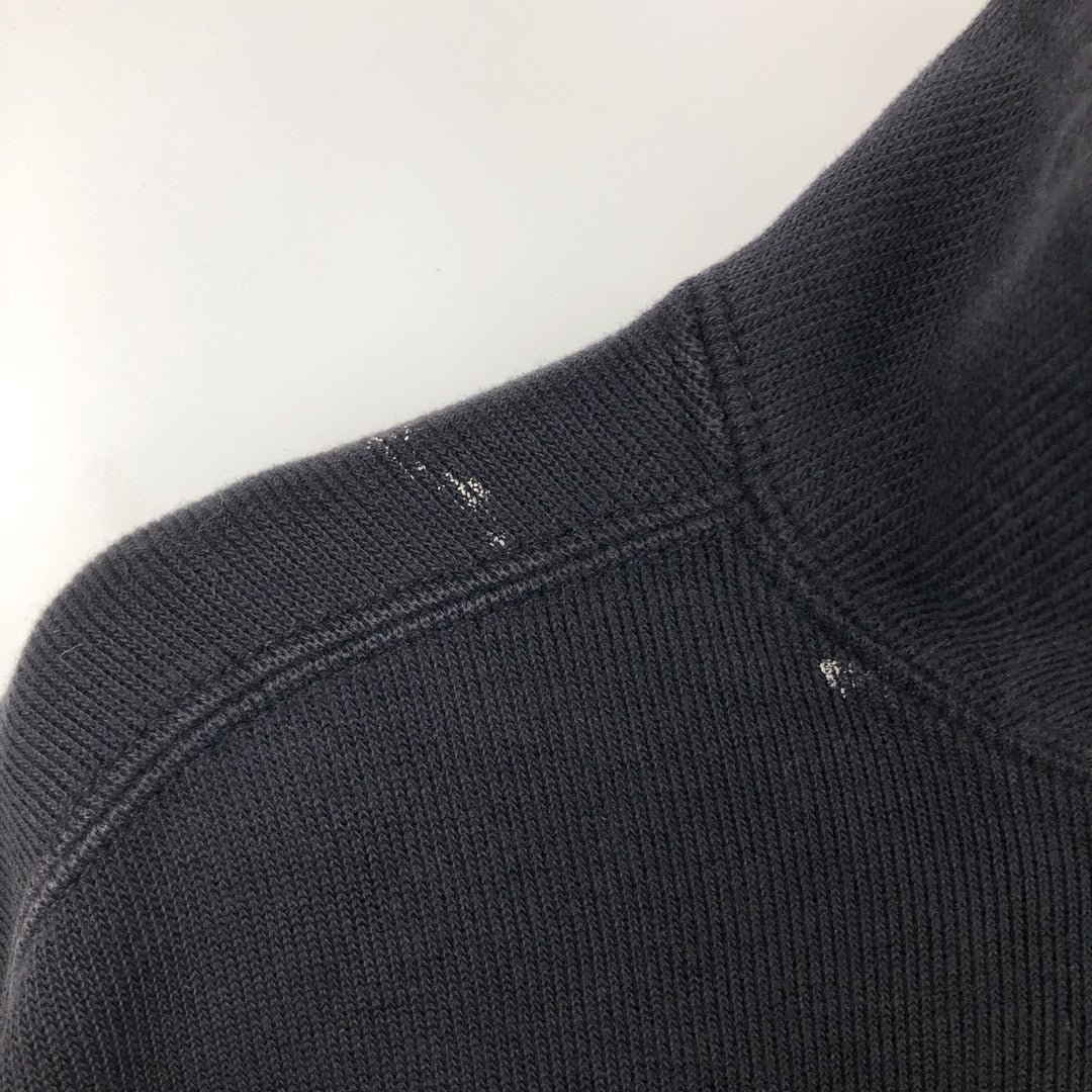 Ralph Lauren POLO by Ralph Lauren Rib-Knit Half-Zip Sweatshirt (Men's Size L) cotton black type Vintage Second Hand