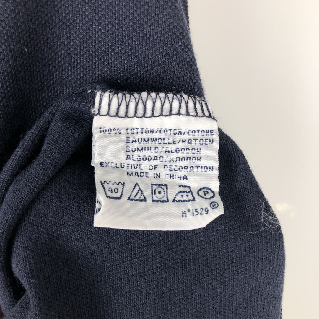 Ralph Lauren POLO by Ralph Lauren pique cardigan, men's size XL (approx.) cotton navy blue type Vintage Second Hand