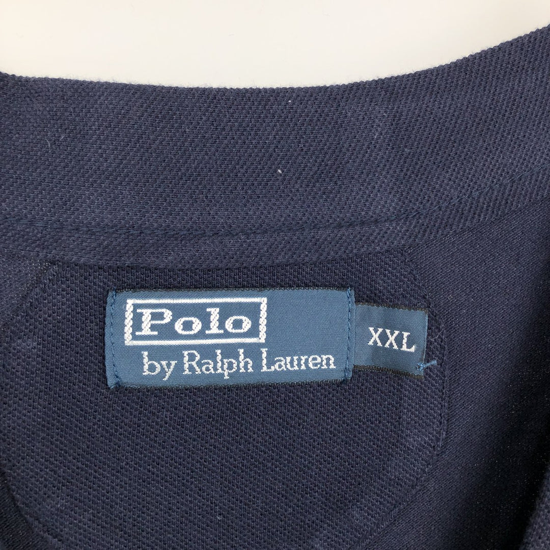 Ralph Lauren POLO by Ralph Lauren pique cardigan, men's size XXL equivalent. unclear navy blue type Vintage Second Hand