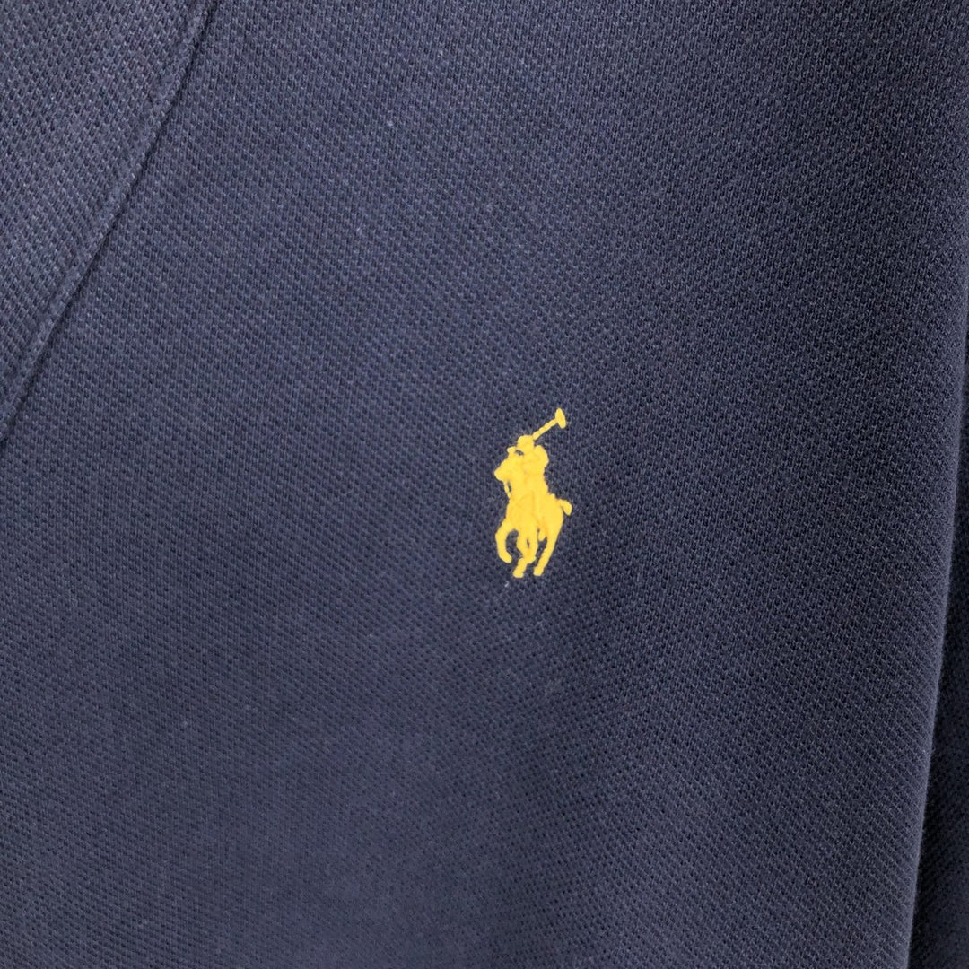 Ralph Lauren POLO by Ralph Lauren pique cardigan, men's size XXL equivalent. unclear navy blue type Vintage Second Hand