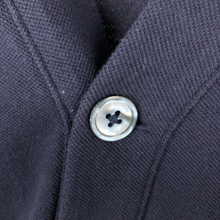 Ralph Lauren POLO by Ralph Lauren pique cardigan, men's size XXL equivalent. unclear navy blue type Vintage Second Hand