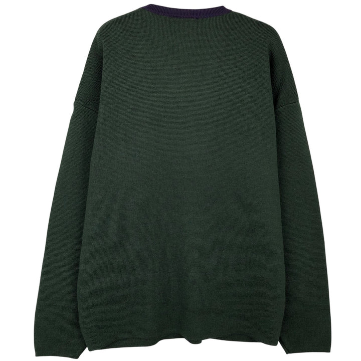 Lacoste Acrylic x Wool Knit Cardigan, Made in Spain, Size 5 (Equivalent to Men's Large) wool green type Vintage Second Hand