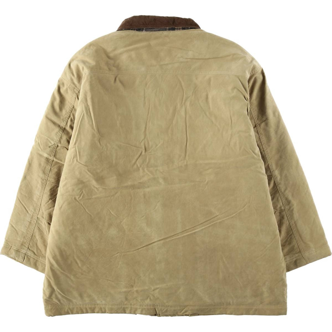 90'S LLBean padded hunting jacket, XX LARGE (equivalent to men's XXL), vintage. Nylon Khaki type beige Vintage Second Hand