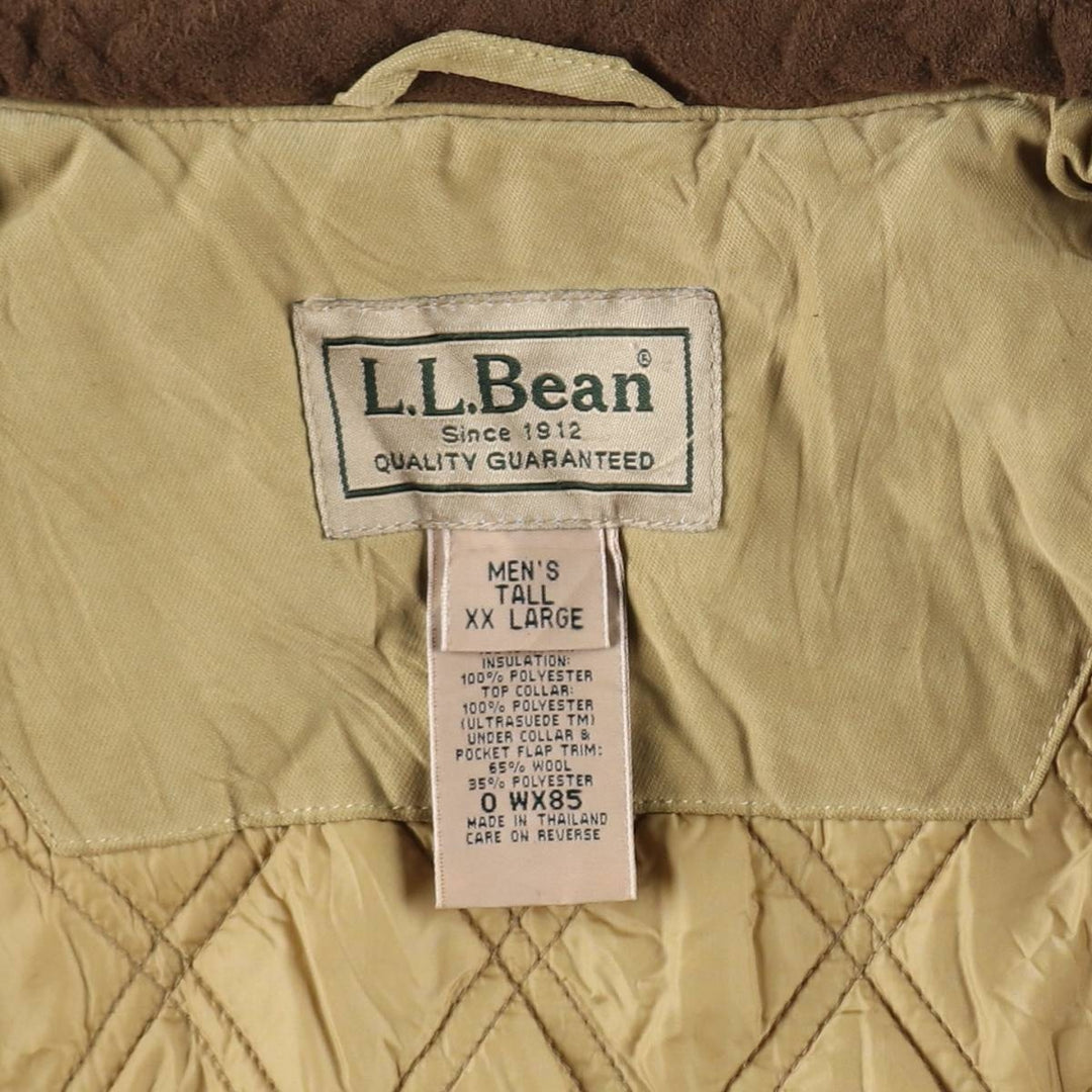 90'S LLBean padded hunting jacket, XX LARGE (equivalent to men's XXL), vintage. Nylon Khaki type beige Vintage Second Hand