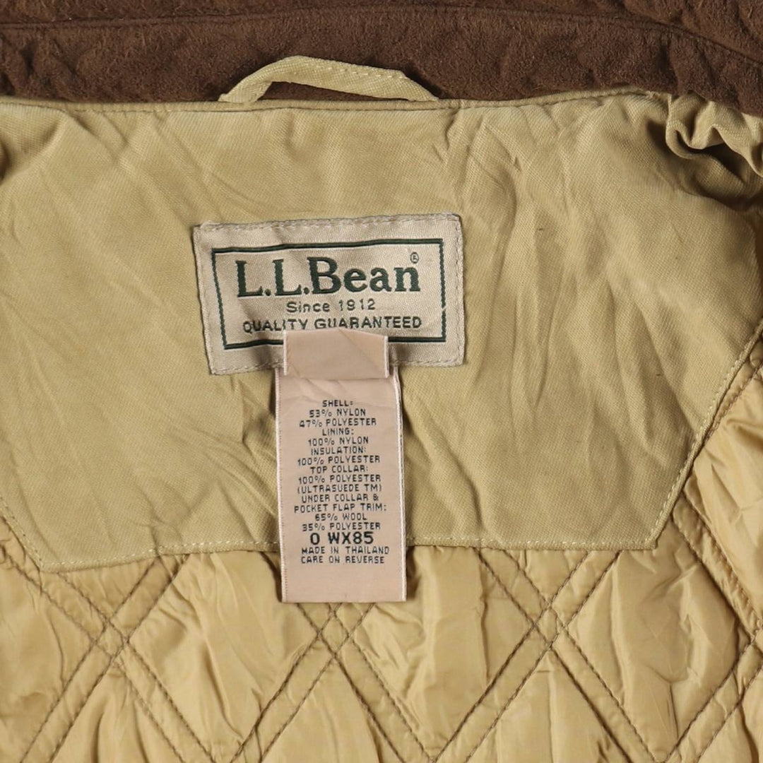 90'S LLBean padded hunting jacket, XX LARGE (equivalent to men's XXL), vintage. Nylon Khaki type beige Vintage Second Hand