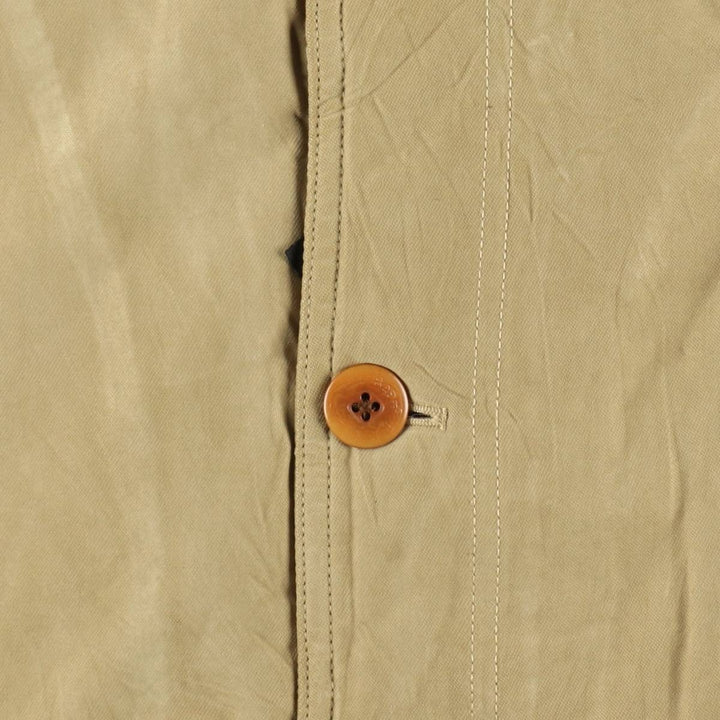 90'S LLBean padded hunting jacket, XX LARGE (equivalent to men's XXL), vintage. Nylon Khaki type beige Vintage Second Hand