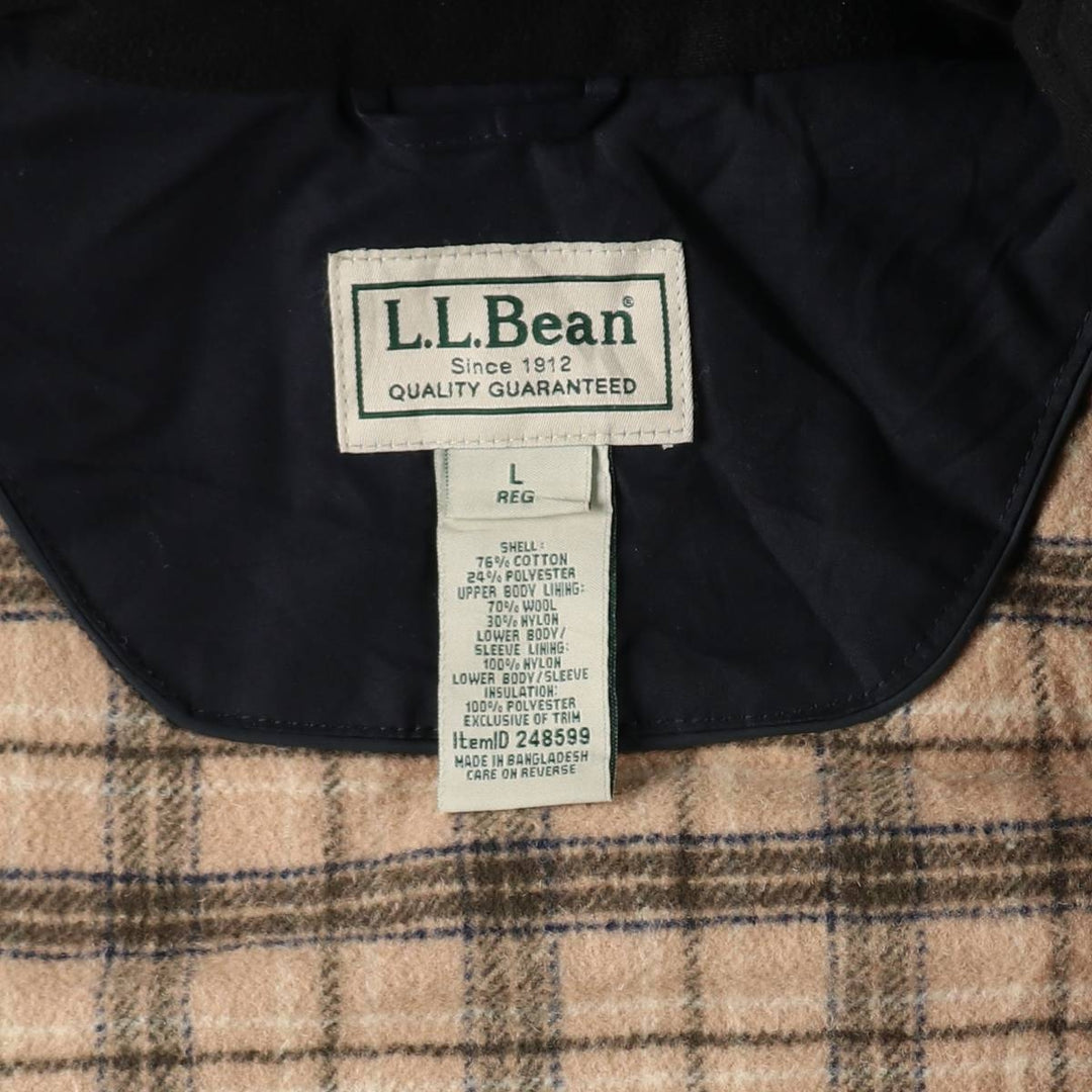 90s-00'S L.L.Bean No-Easter Coat, GORE-TEX, Padded Coat, Men's Size L (approx.) cotton navy blue type Vintage Second Hand