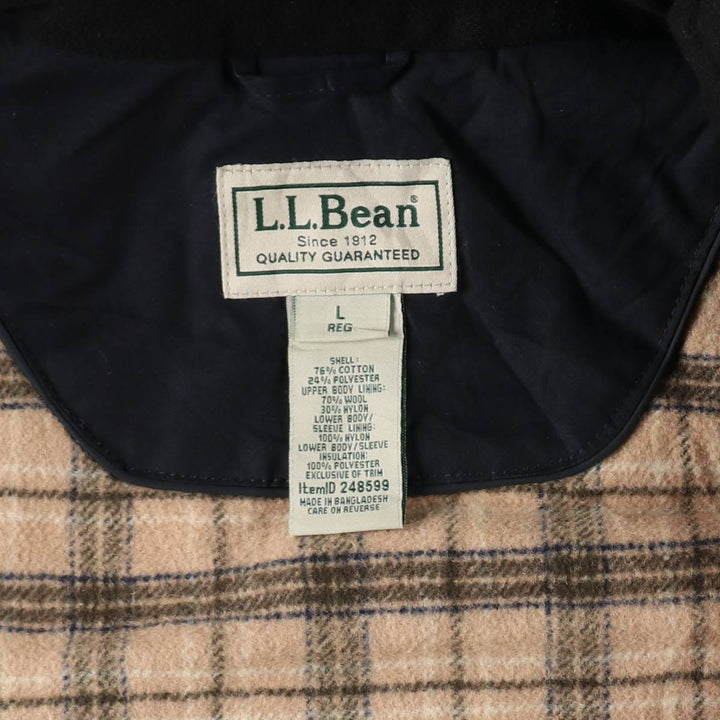 90s-00'S L.L.Bean No-Easter Coat, GORE-TEX, Padded Coat, Men's Size L (approx.) cotton navy blue type Vintage Second Hand