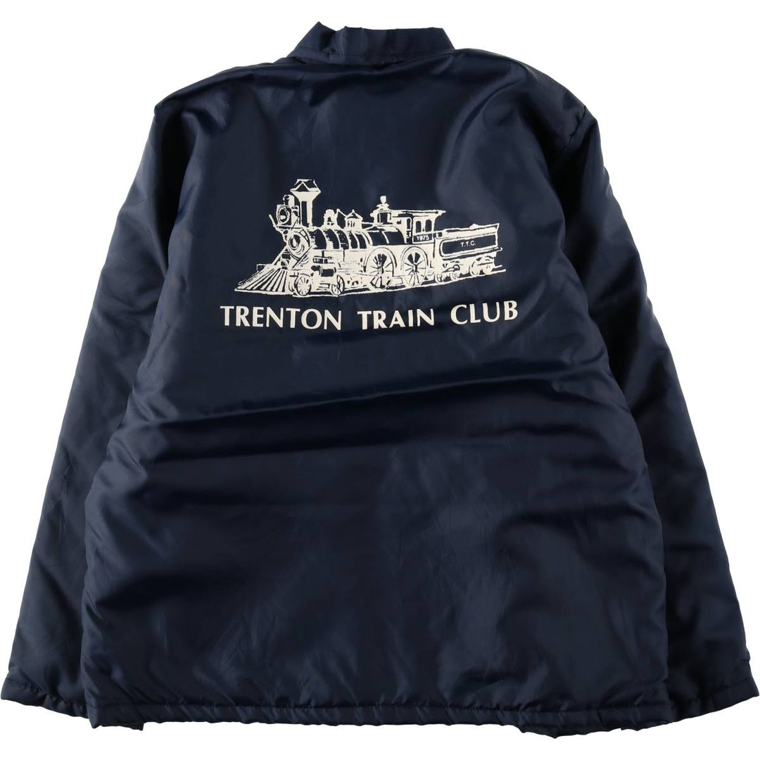 70s-80'S Gem Sportswear Coach Jacket, Made in USA, Men's XL equivalent. unclear navy blue type Vintage Second Hand