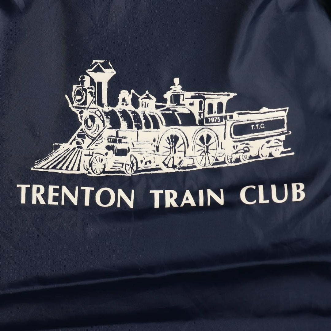 70s-80'S Gem Sportswear Coach Jacket, Made in USA, Men's XL equivalent. unclear navy blue type Vintage Second Hand